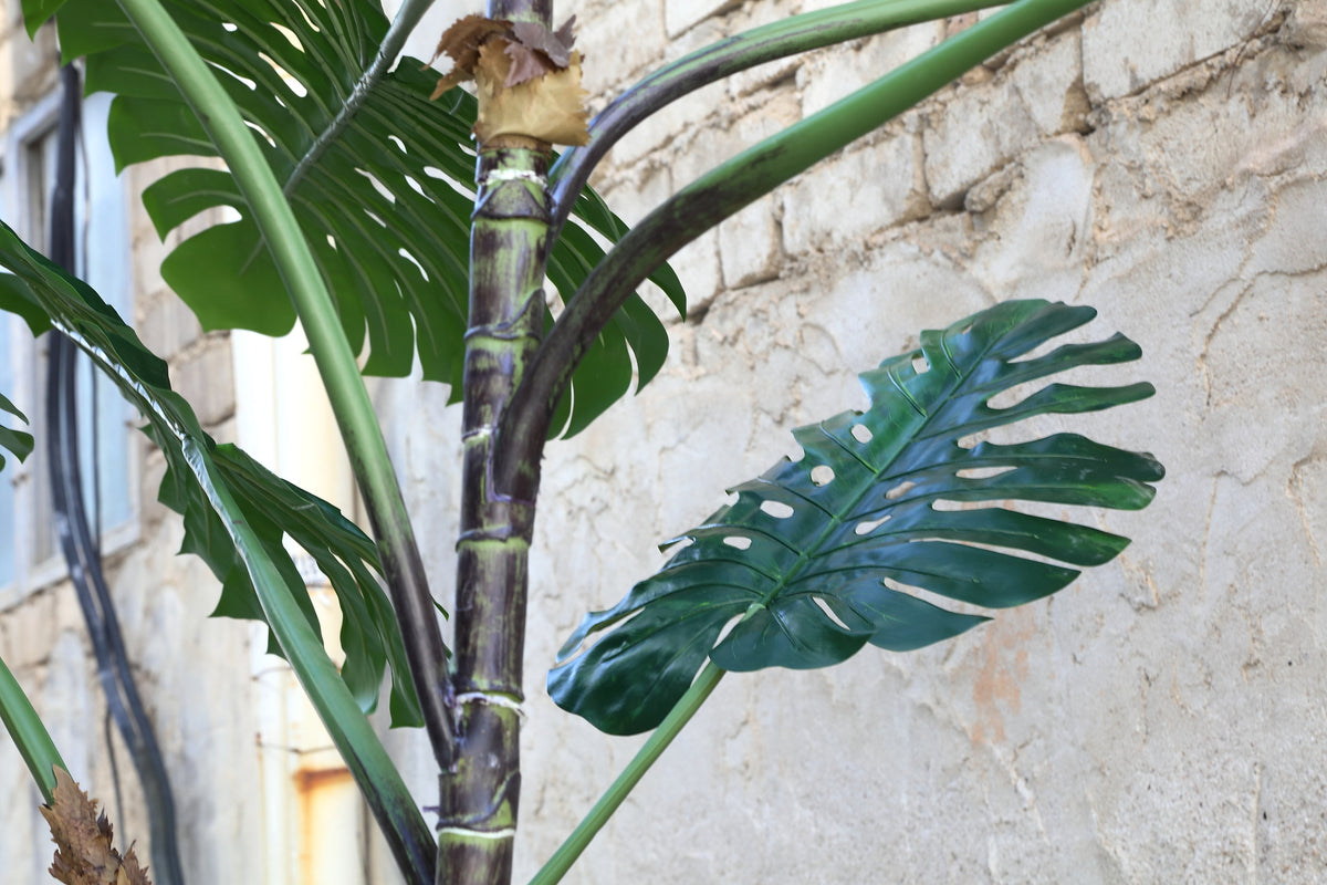 Faux monstera tree, large