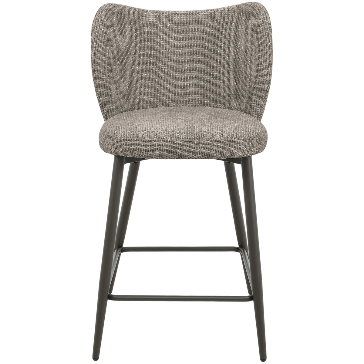 Pebble taupe upholstered bar stool