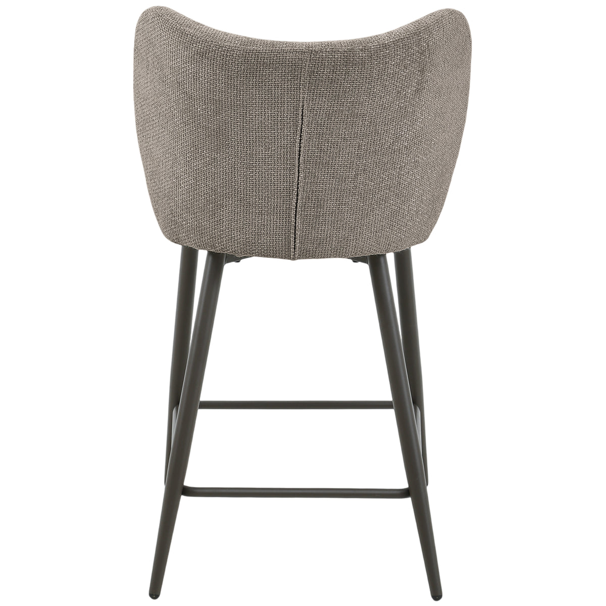 Pebble taupe upholstered bar stool
