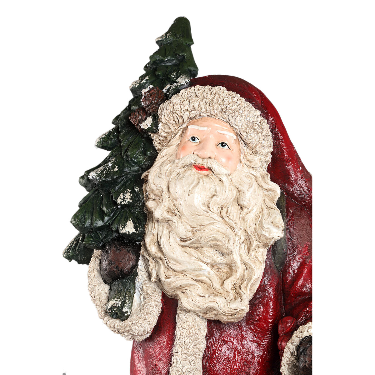 Jolly red MGO large Santa statue with tree