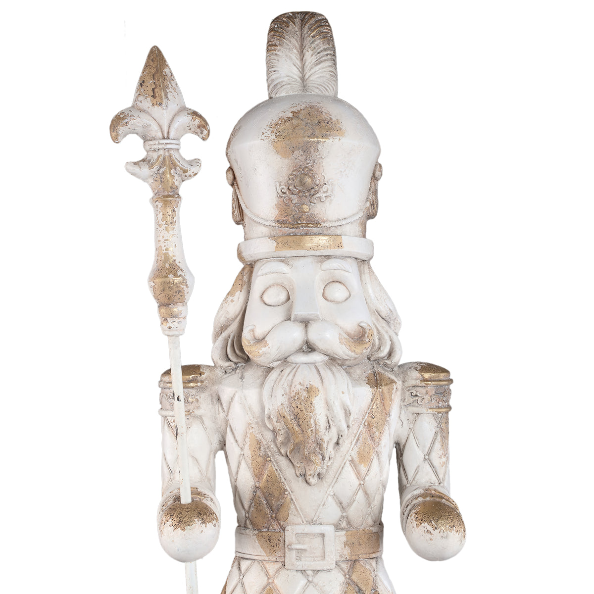 Nicholas white MGO large nutcracker statue