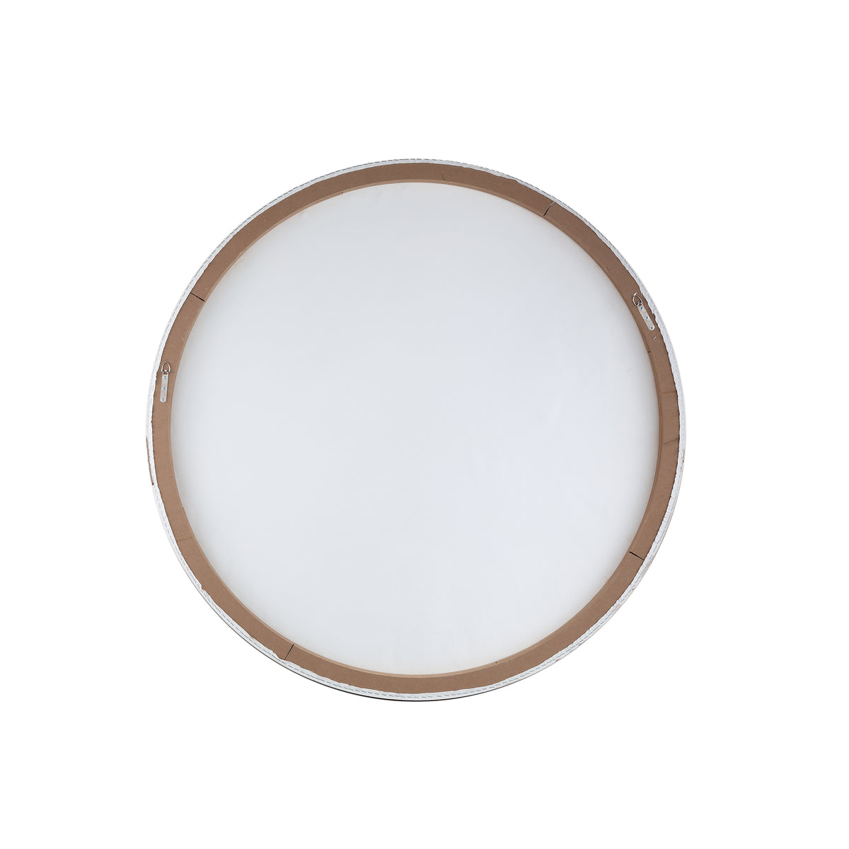 Moti beige textured round fabric wall panel, large