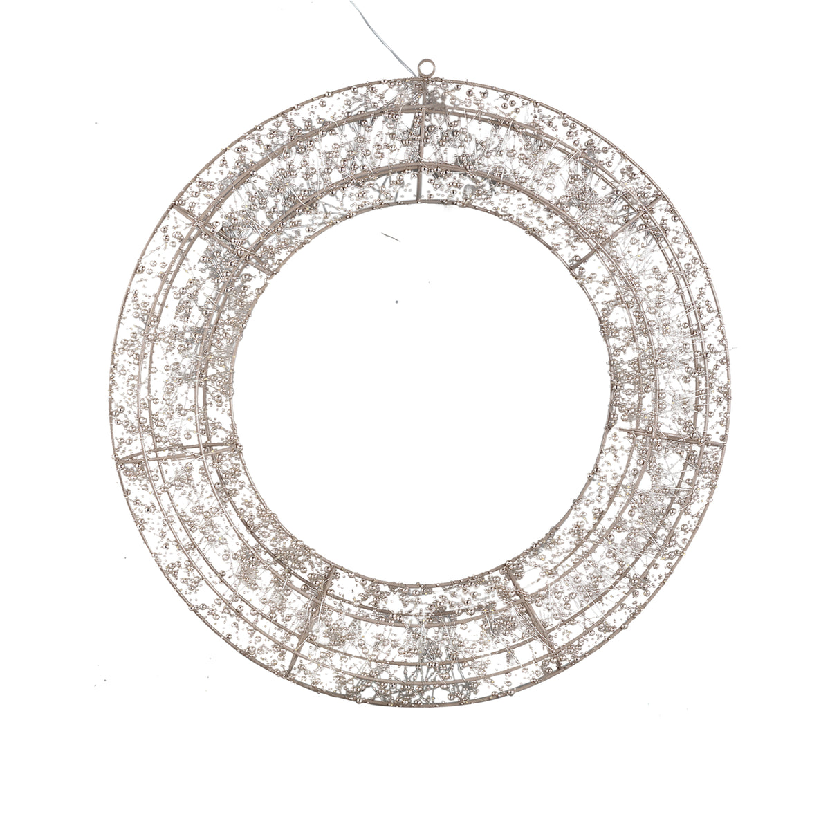 Misk gold LED hanging wreath with beads, extra extra large