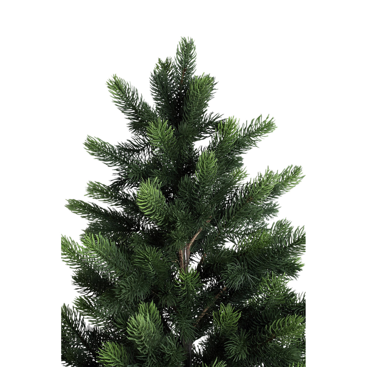 Charlla green faux pine tree in black pot, large