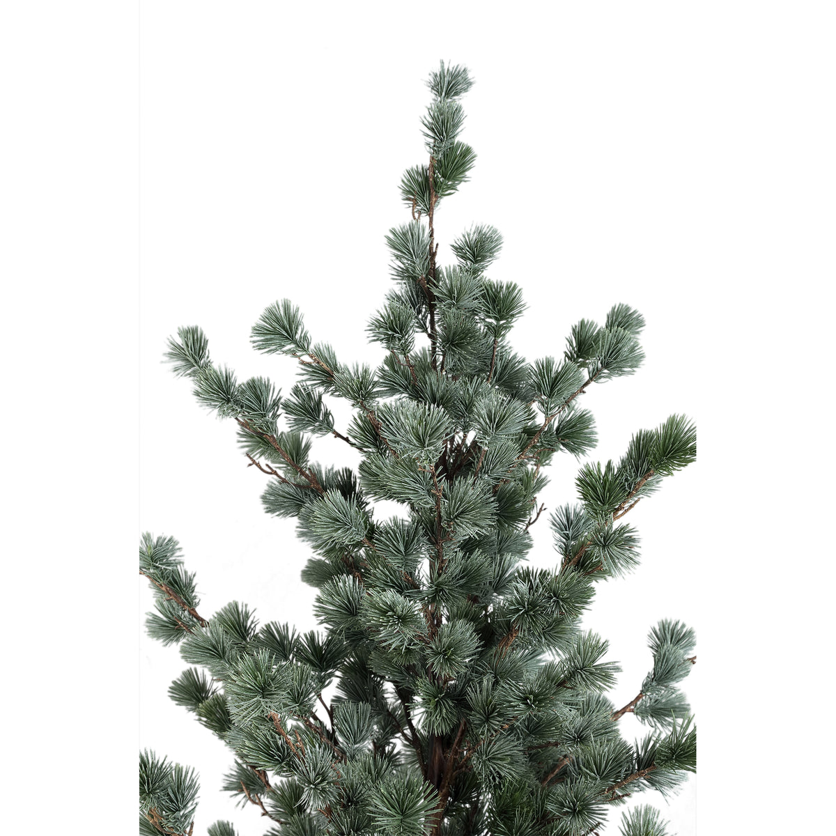 Milani green faux blue cedar tree in black pot, large