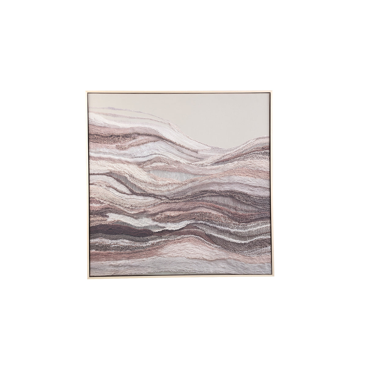 Kirti beige framed textile wall panel