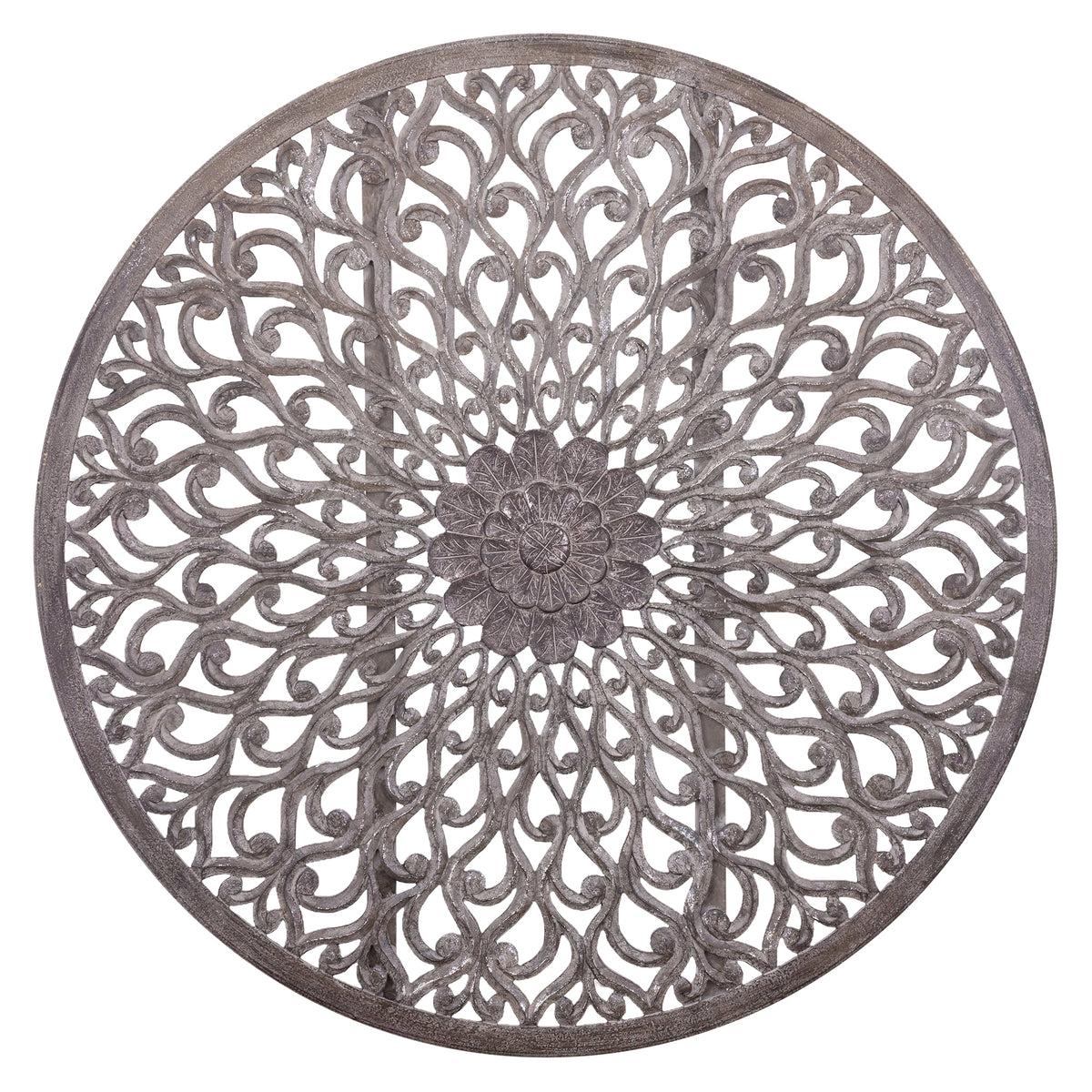 Vane dark grey carved wall panel