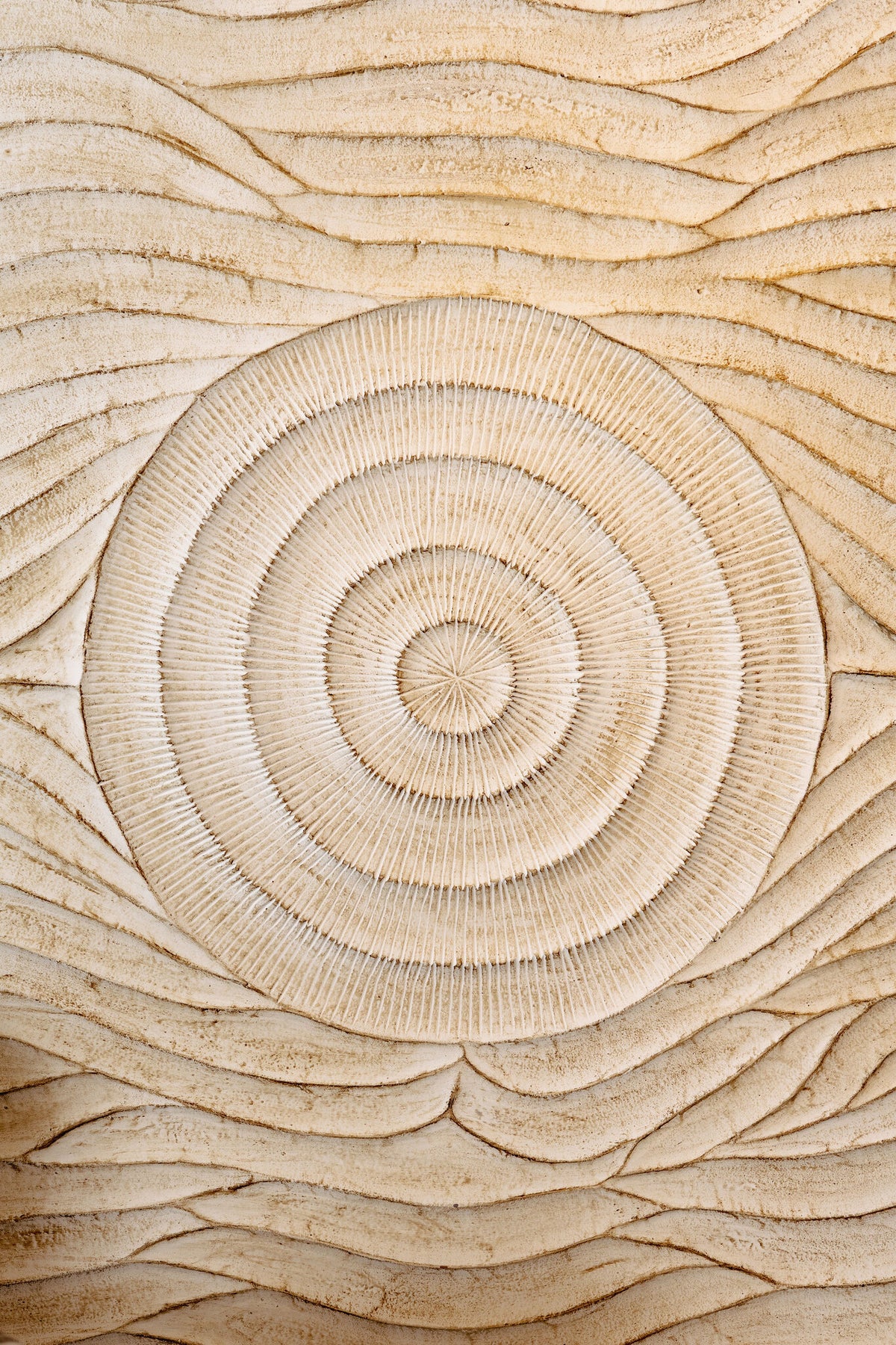 Jazel white carved wall panel