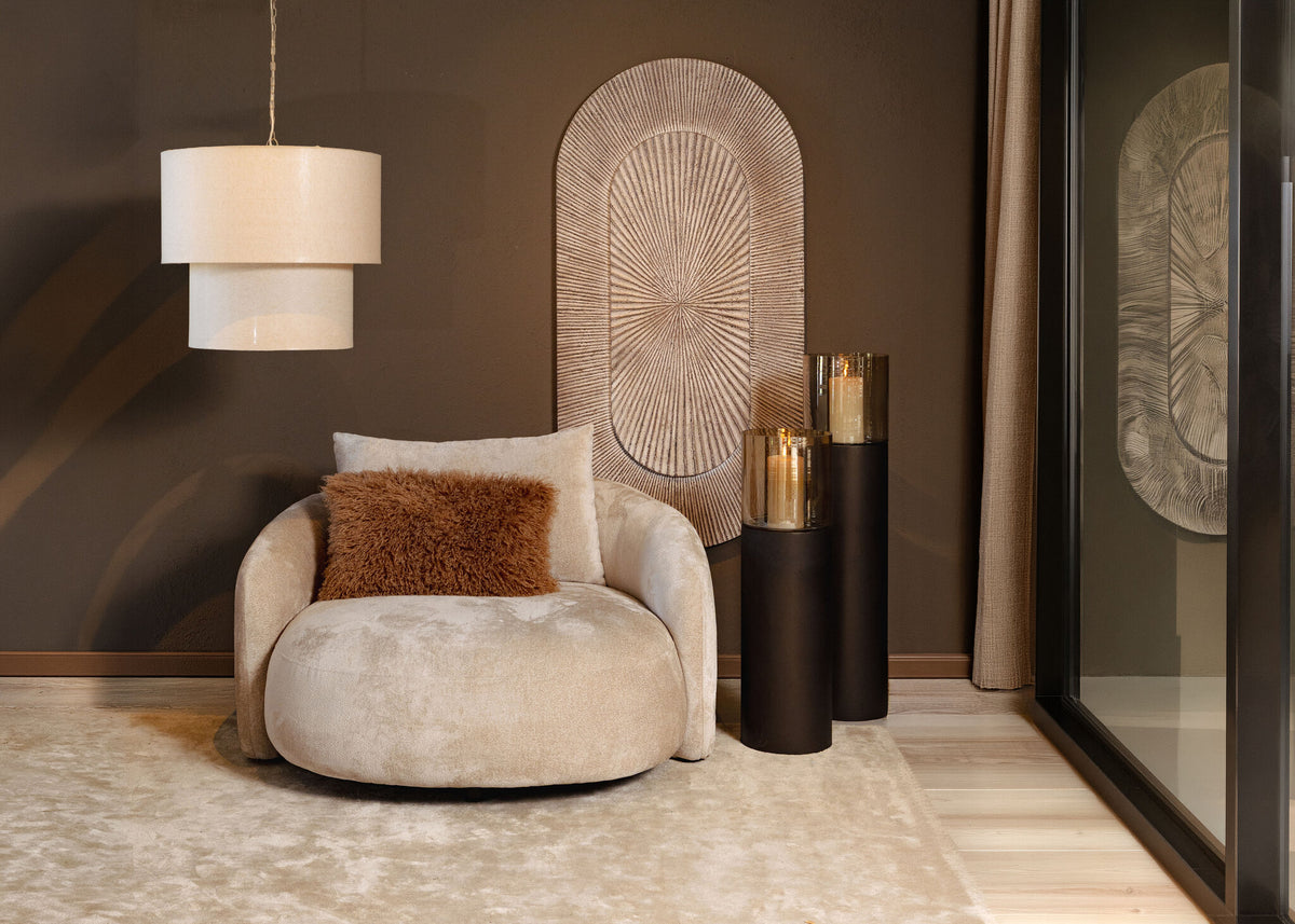 Moreno dark brown floor lantern