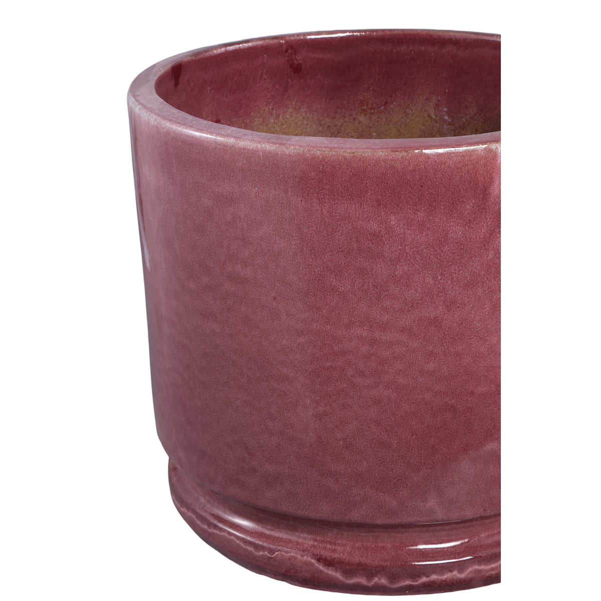 Madsen bordeaux ceramic planter, low