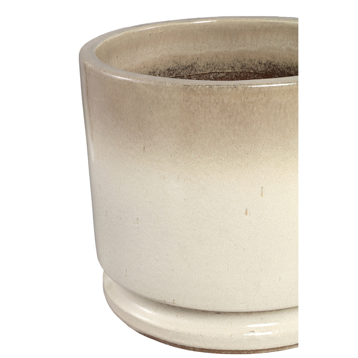 Madsen beige ceramic planter, low