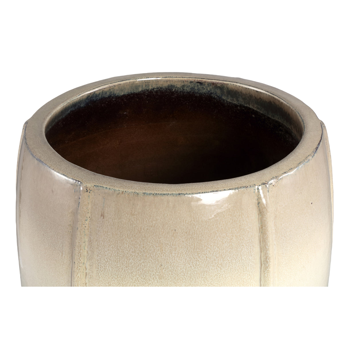 Labella beige ceramic planter, high