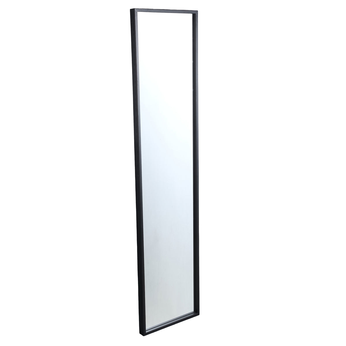 Gracy black rectangular mirror, clear glass