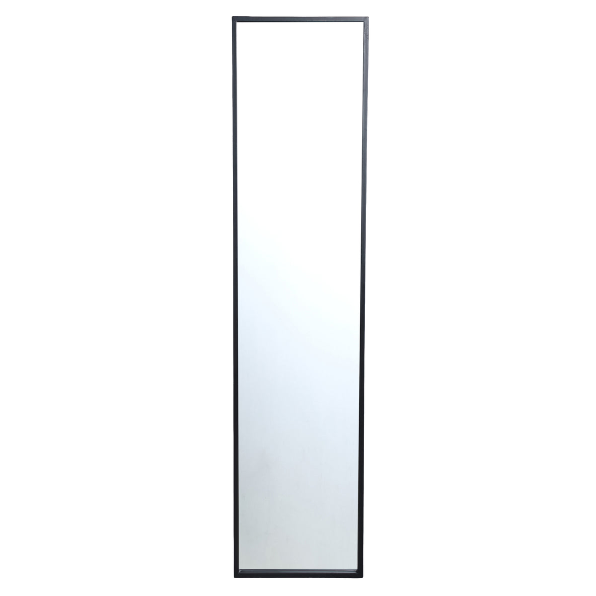 Gracy black rectangular mirror, clear glass