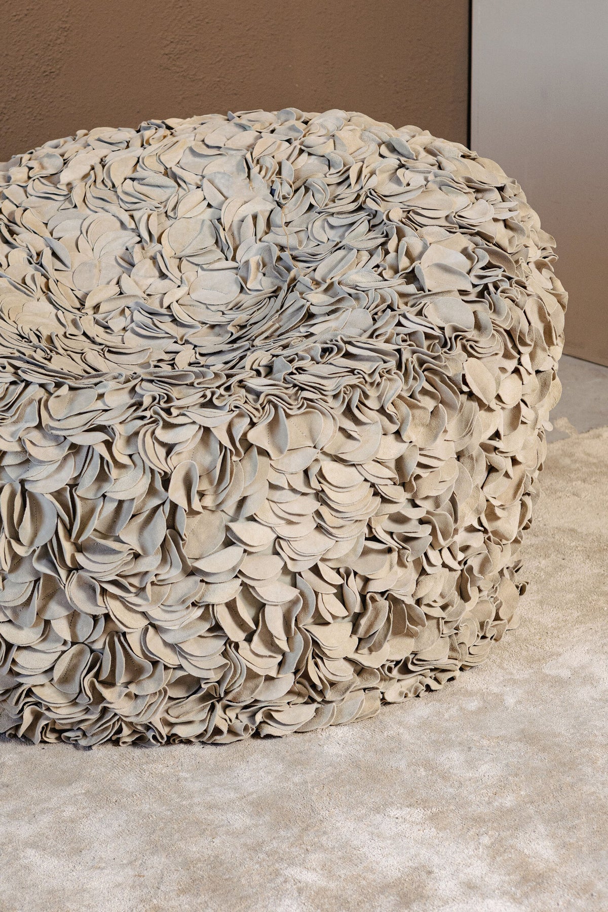 Nevo cream suede bean bag