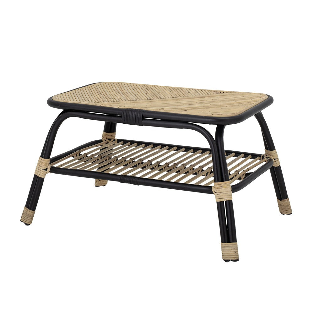 Loue Side Table - Black Rattan