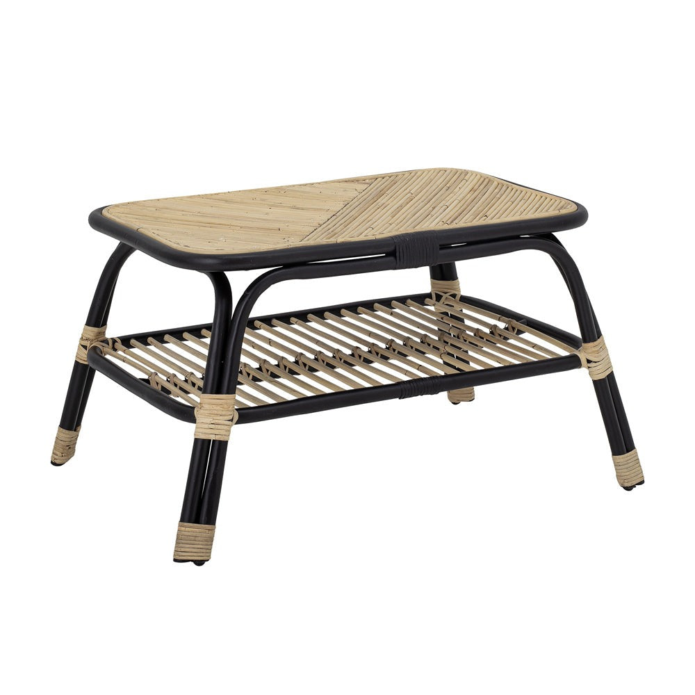 Loue Side Table - Black Rattan
