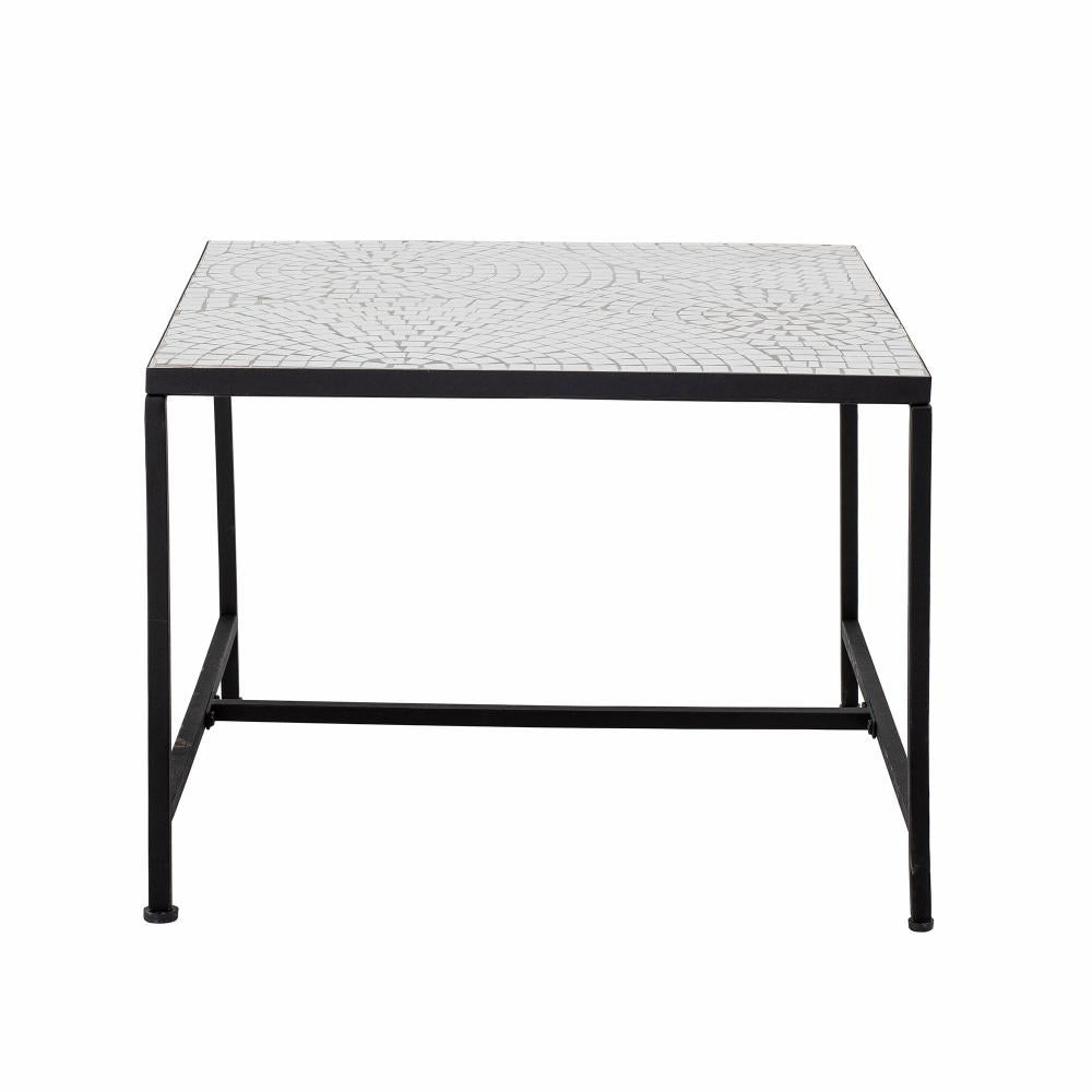 Niah Square Coffee Table - White Stone