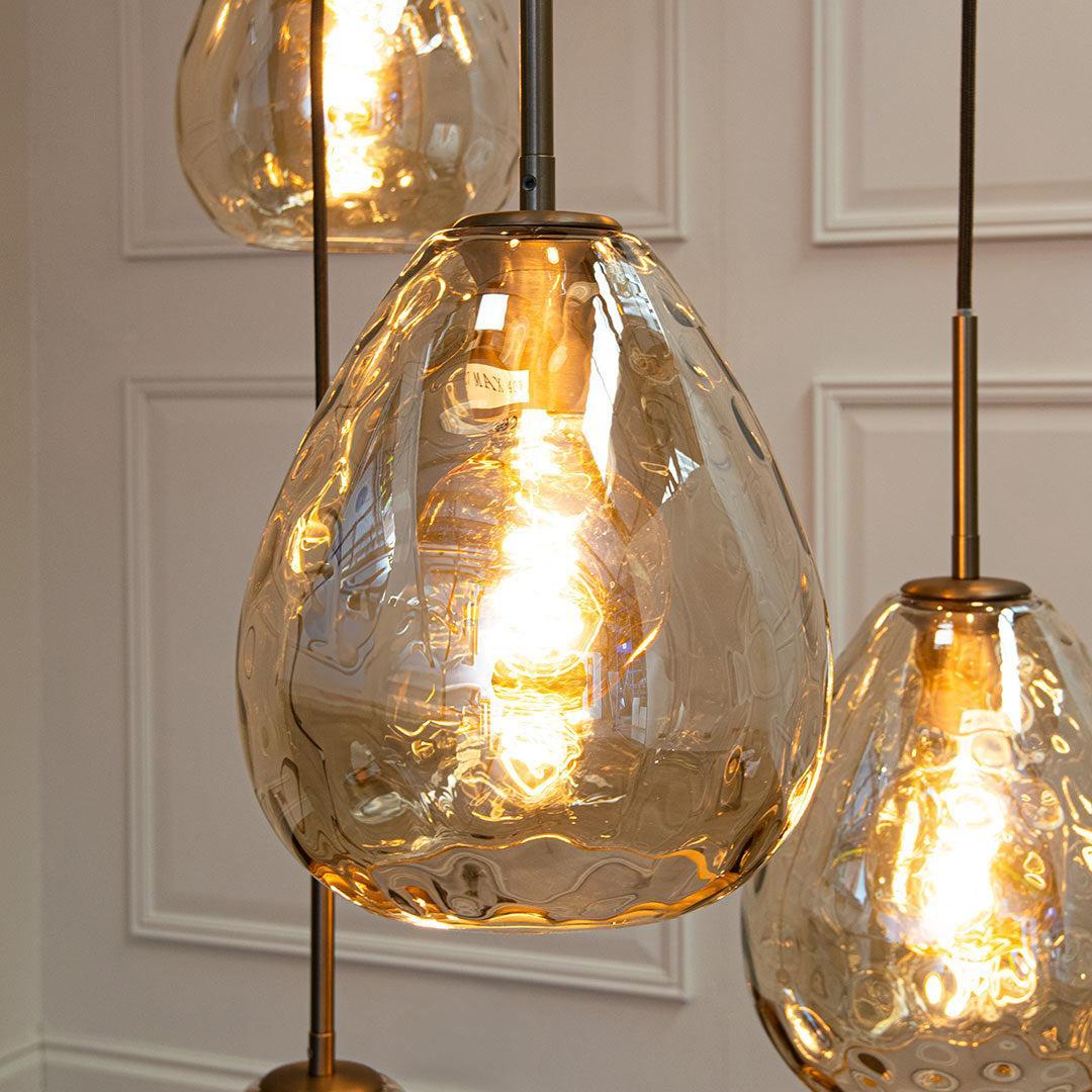 Astley Nine Pendant in Brushed Muted Bronze