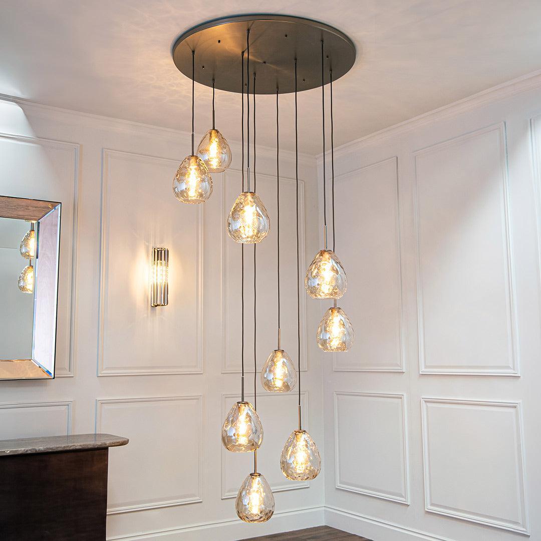 Astley Nine Pendant in Brushed Muted Bronze