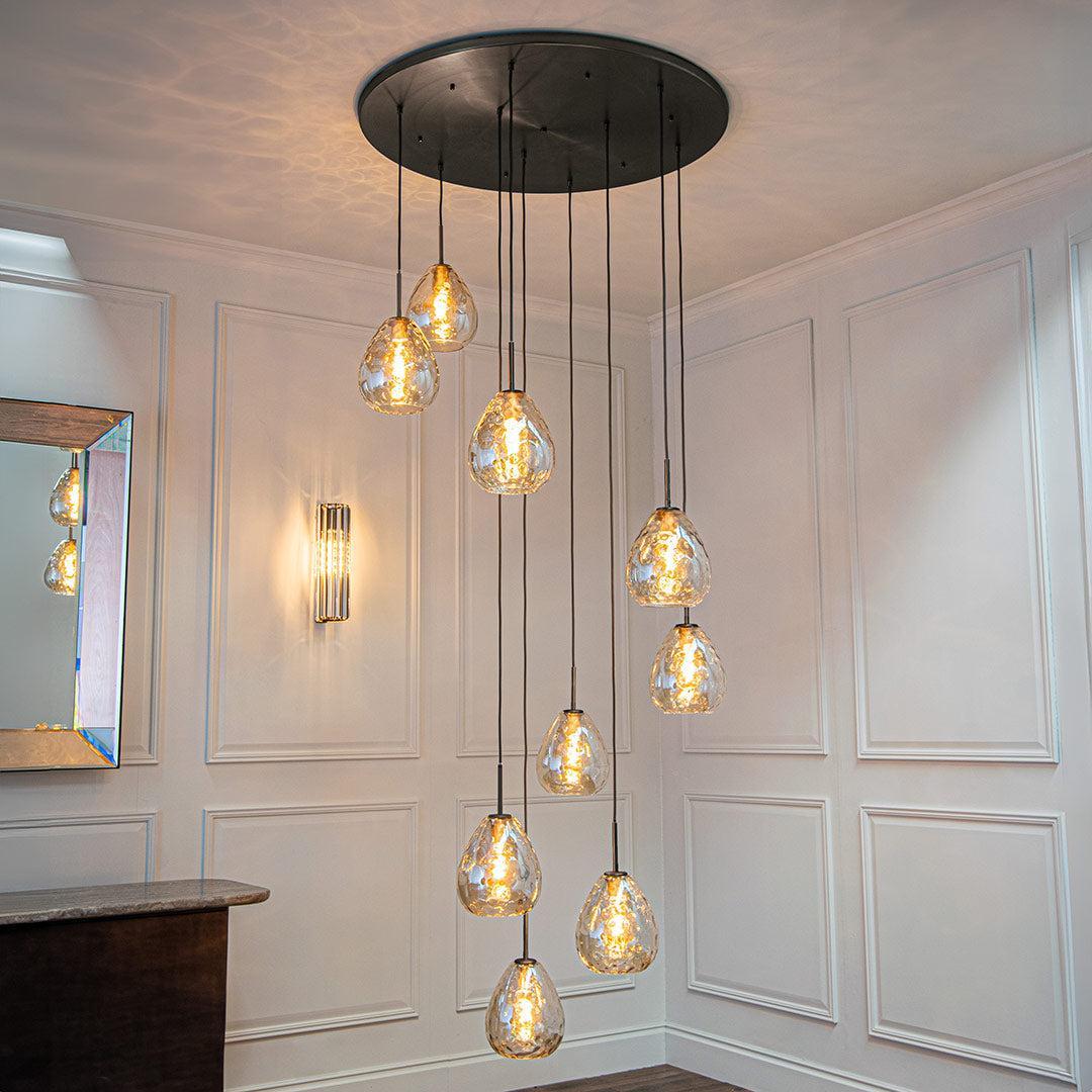 Astley Nine Pendant in Dark Bronze