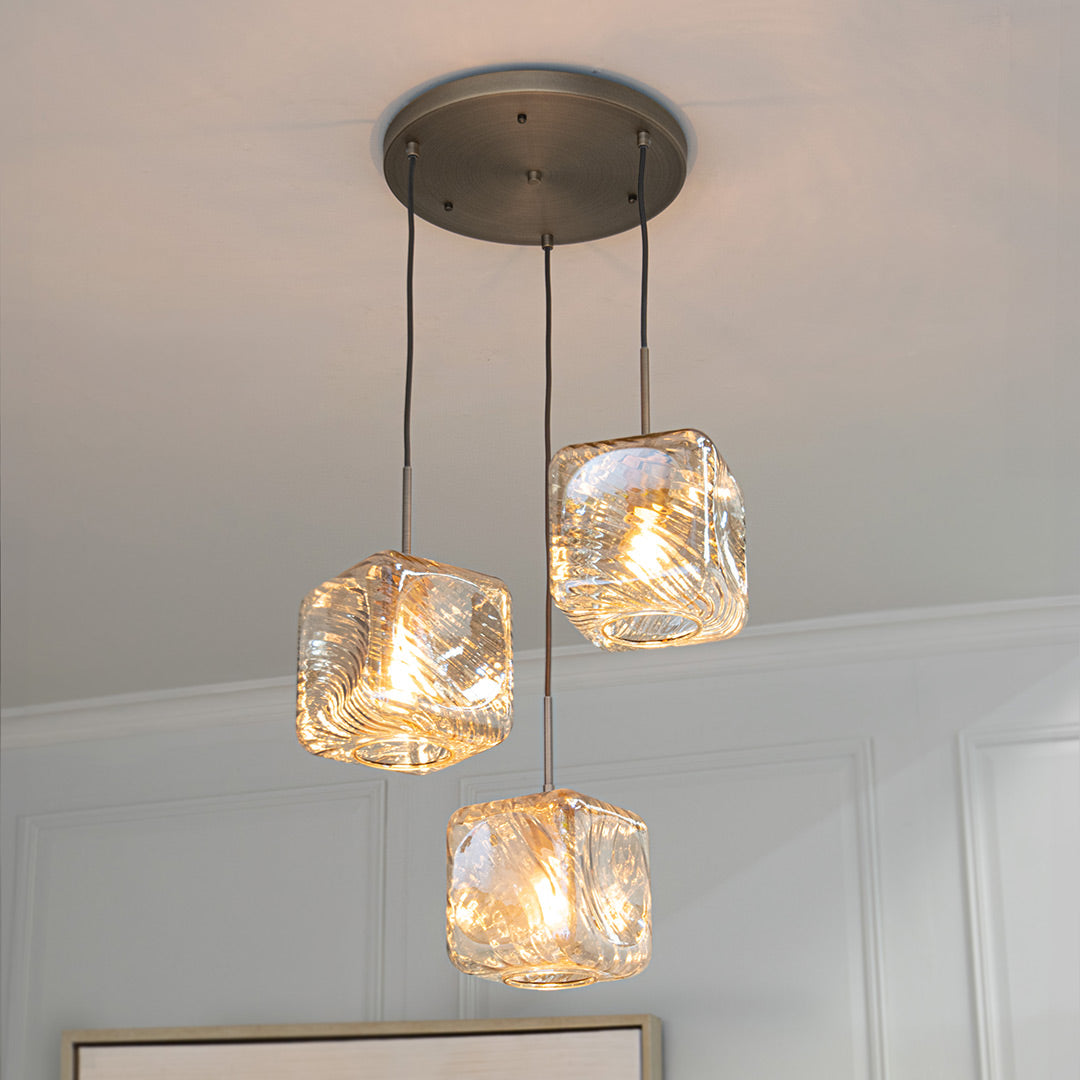 Astley Three Pendant - Brushed Muted Bronze