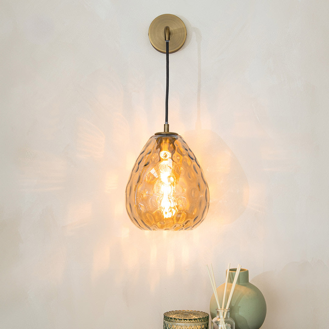 Astley Wall Pendant in Antique Brass