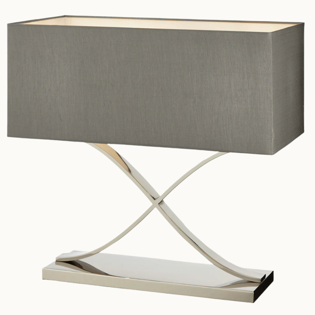 Byton Stainless Steel Finish Table Lamp - Nickel