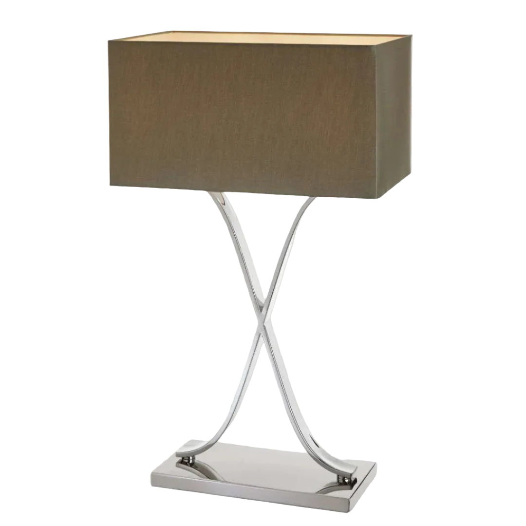 Byton Tall Table Lamp in polished nickel — alternative angle