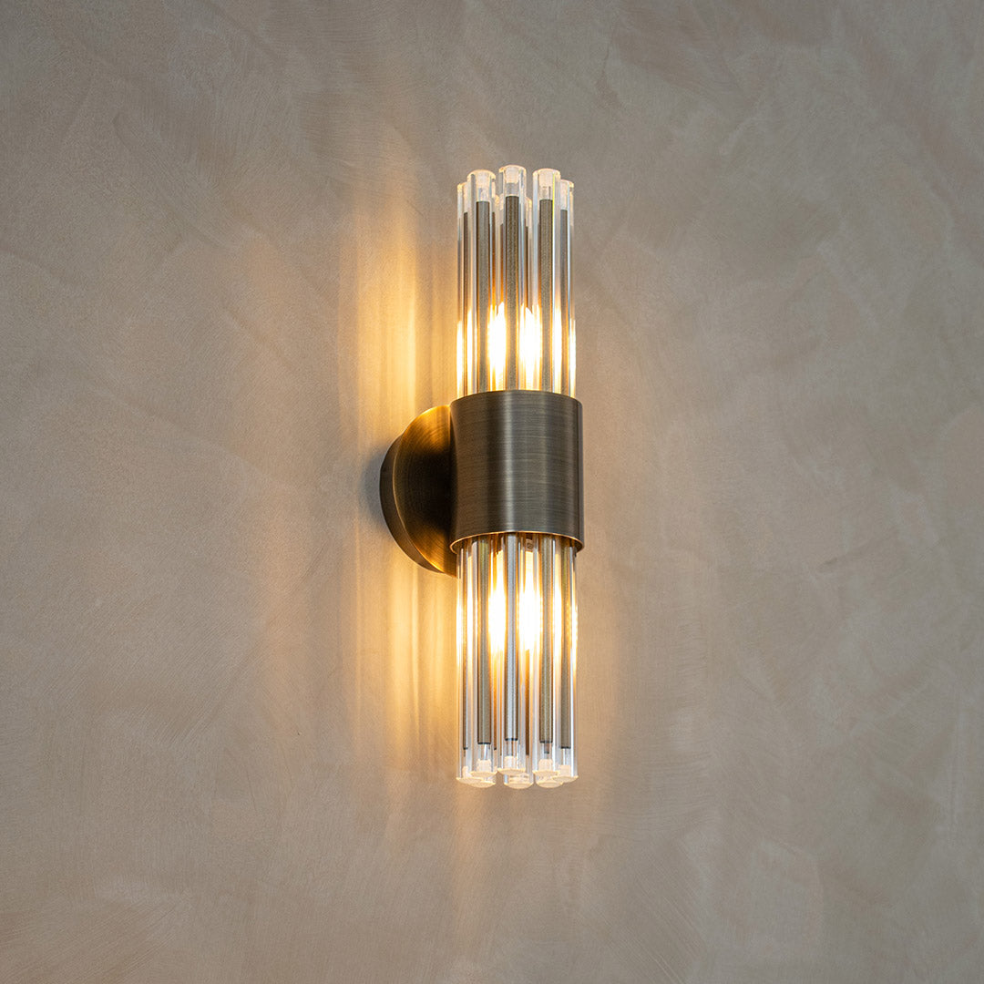 Colmar IP44 Wall Light - Antique Brass