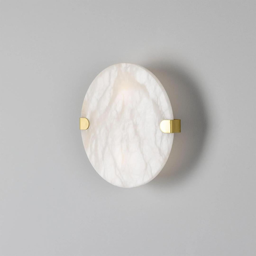 Dundee Round Alabaster Wall Light