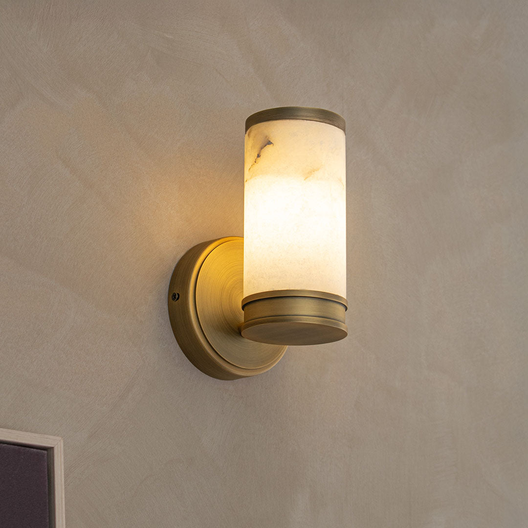 Eloise Single Alabaster Wall Lamp