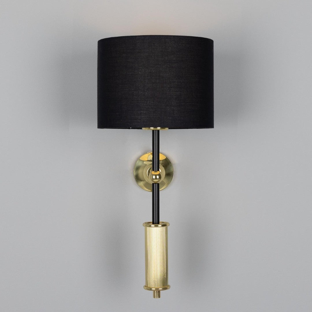 Gorey Brass & Black Wall Light