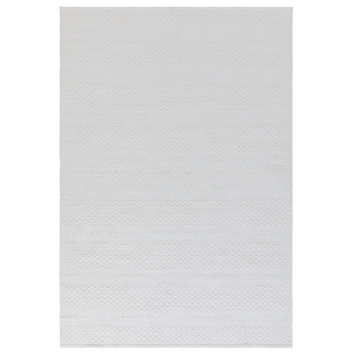 Halsey Natural geometric indoor/outdoor rug on a white background
