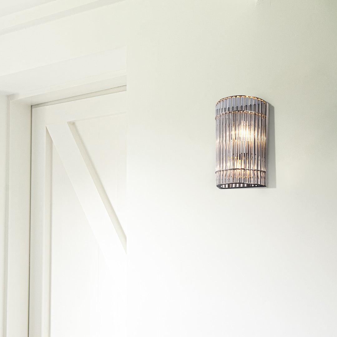Macy Wall Light in polished nickel — detail