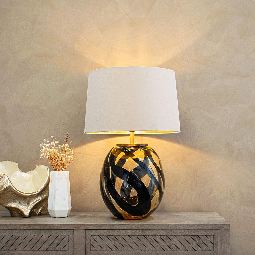 Morten Amber Table Lamp