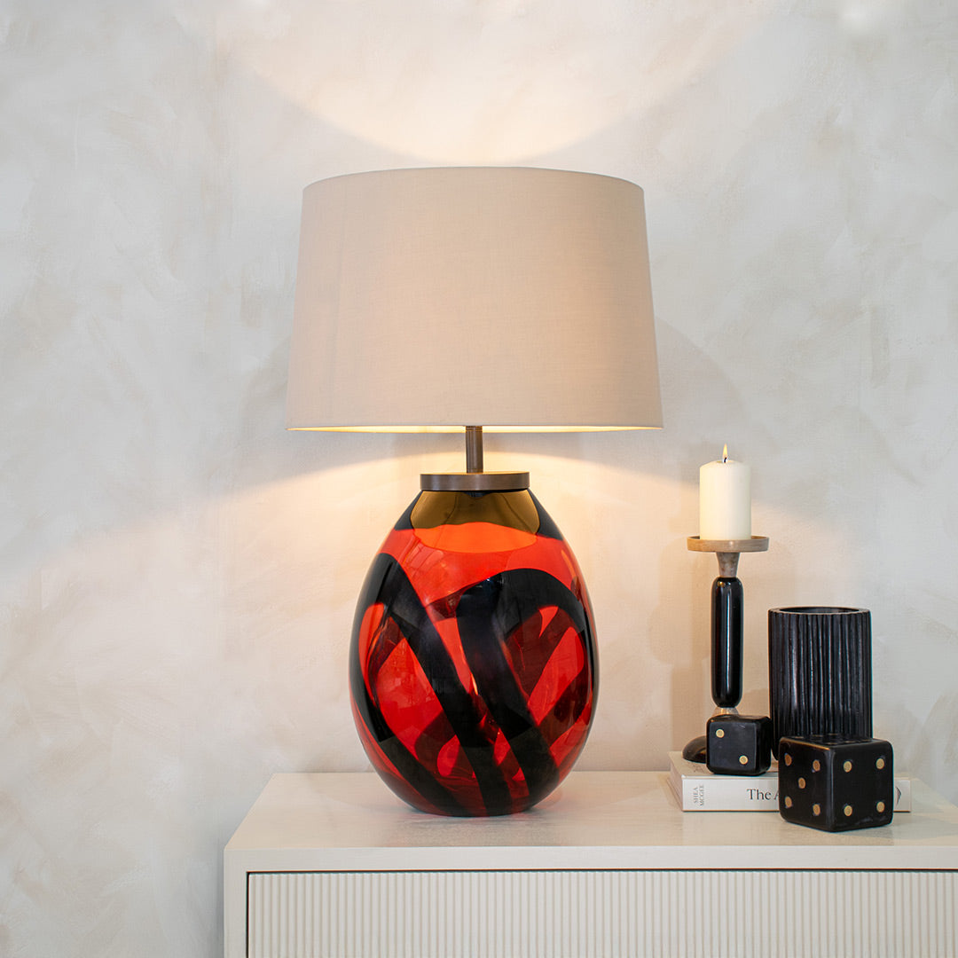 Morten Red Table Lamp