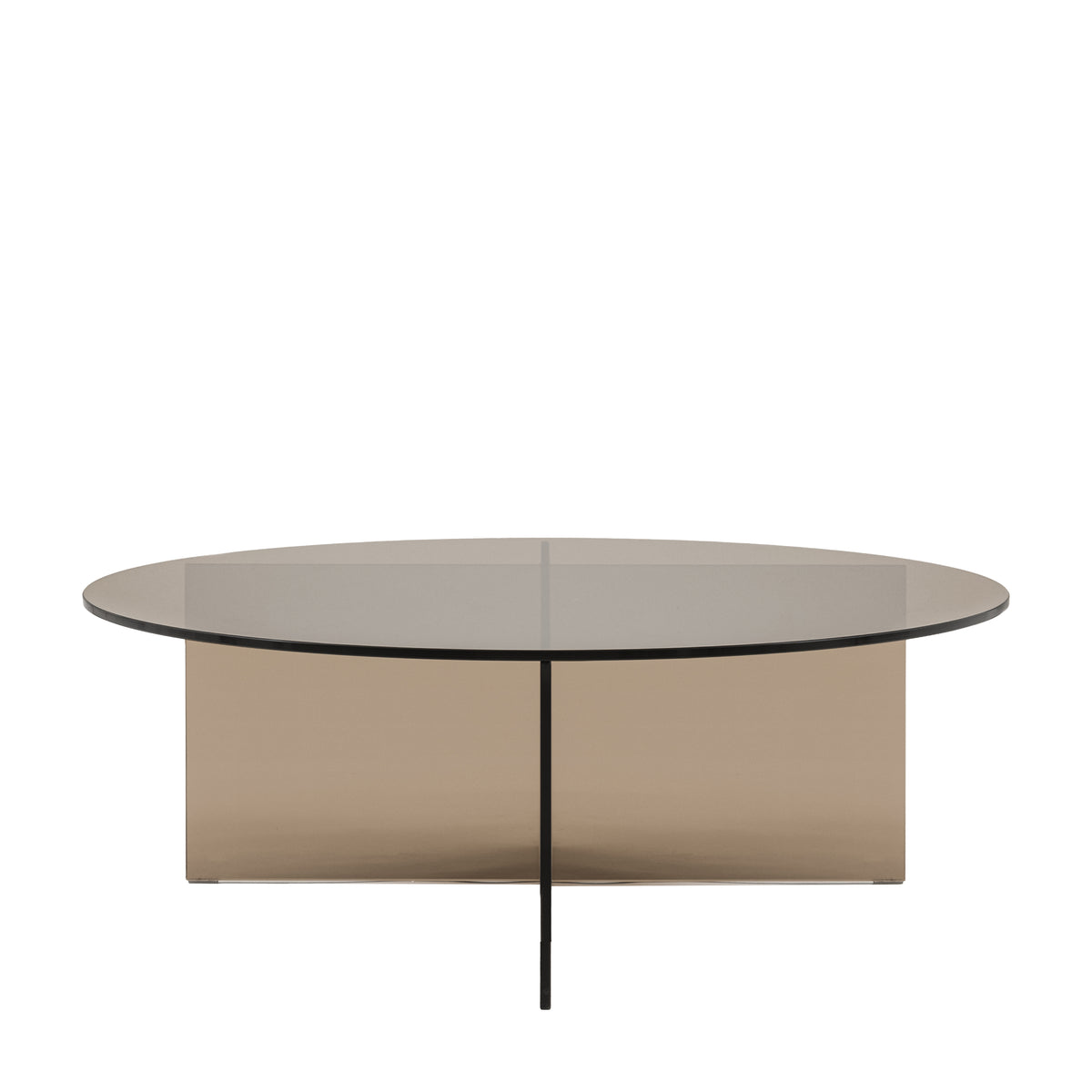 Parioli Glass Coffee Table Charcoal