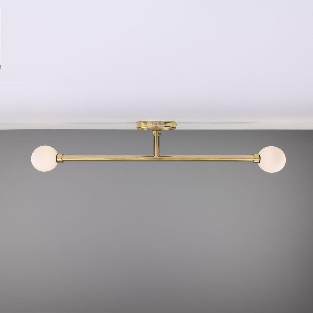 Silverton Brass Slim Bathroom Ceiling Light