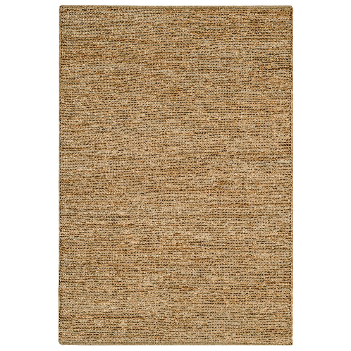 Soumak Natural hand-woven jute rug on a plain background