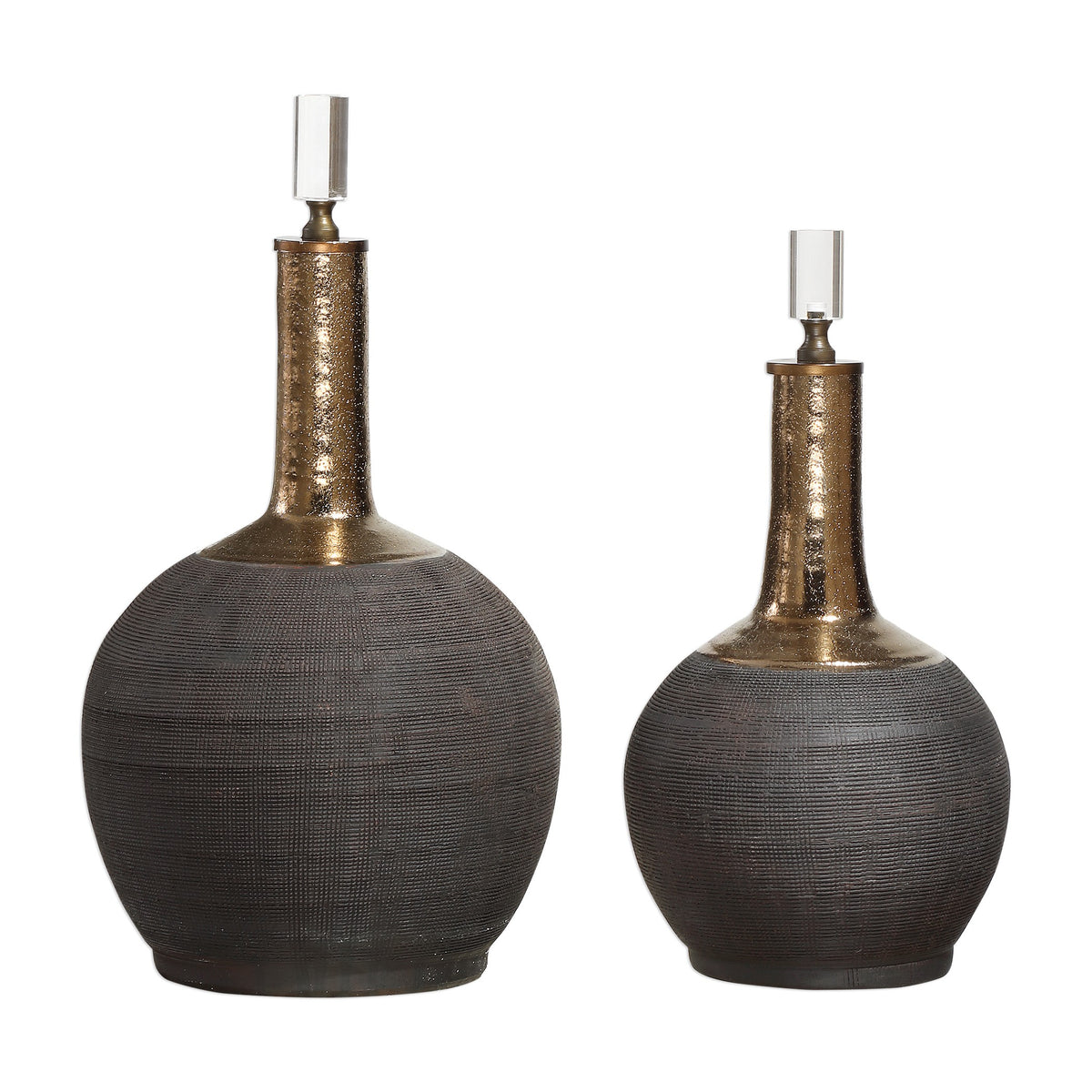 Arnav Matte Black Bottles – Set of 2