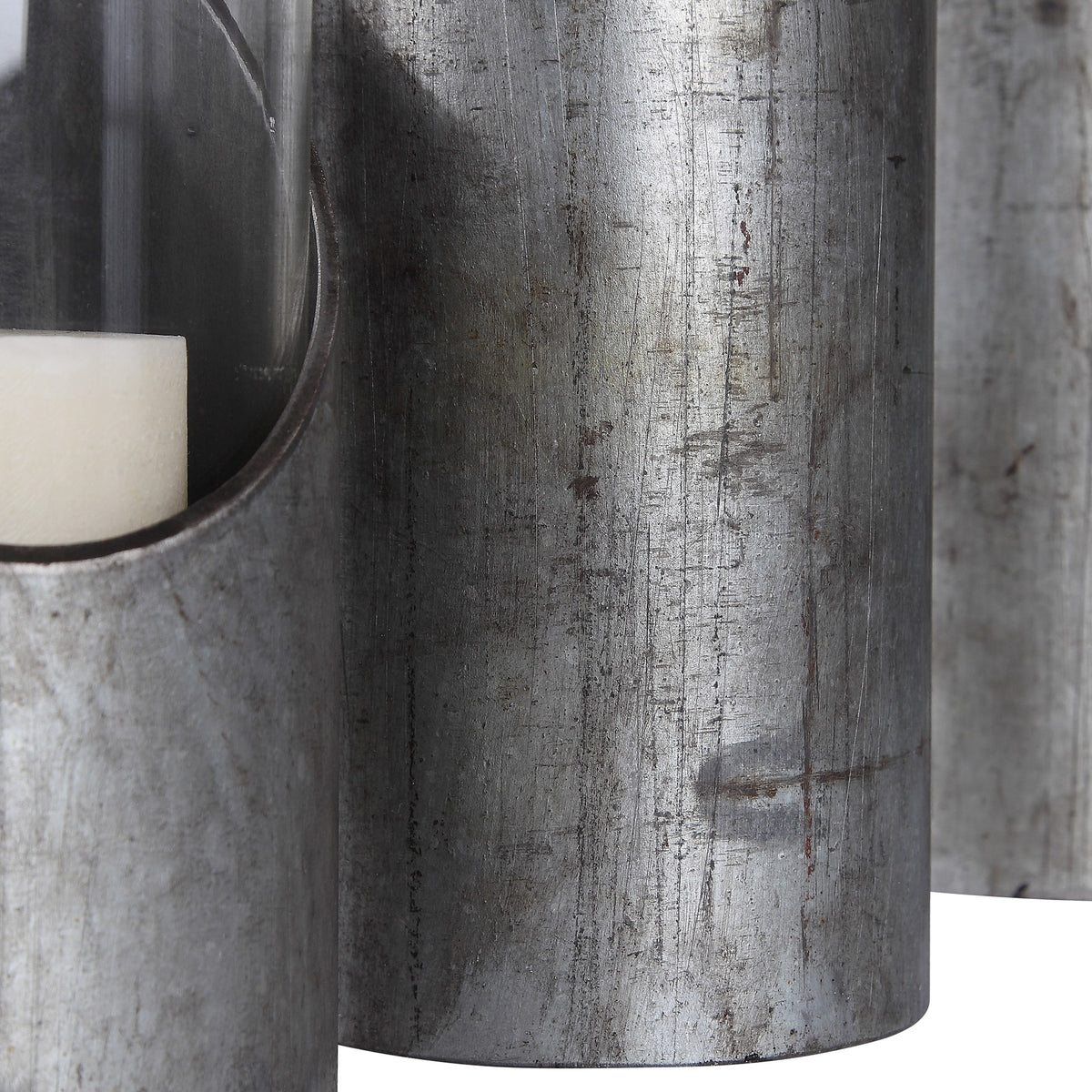 Karter Iron and Glass Candleholders – Set of 3