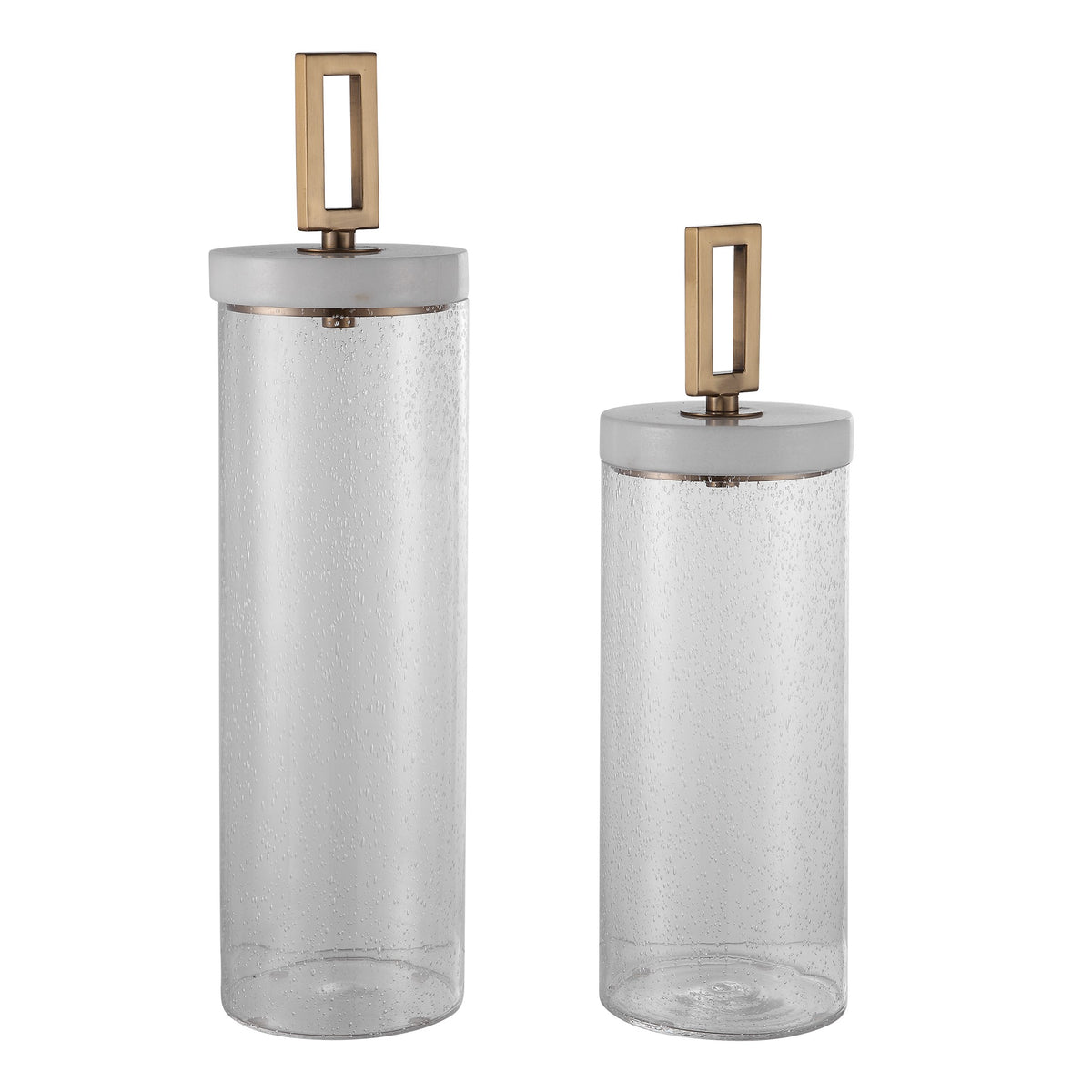 Hayworth Seeded Glass Containers – Set of 2
