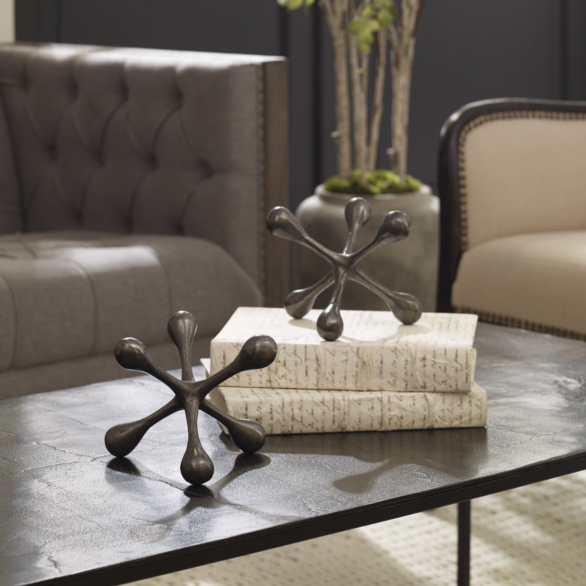 Harlan Black Nickel Objects – Set of 2