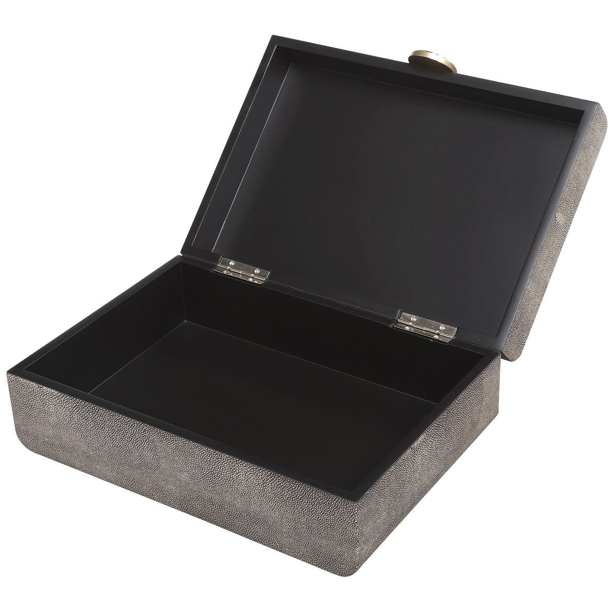Lalique Art Deco Box – Smoke Grey Shagreen