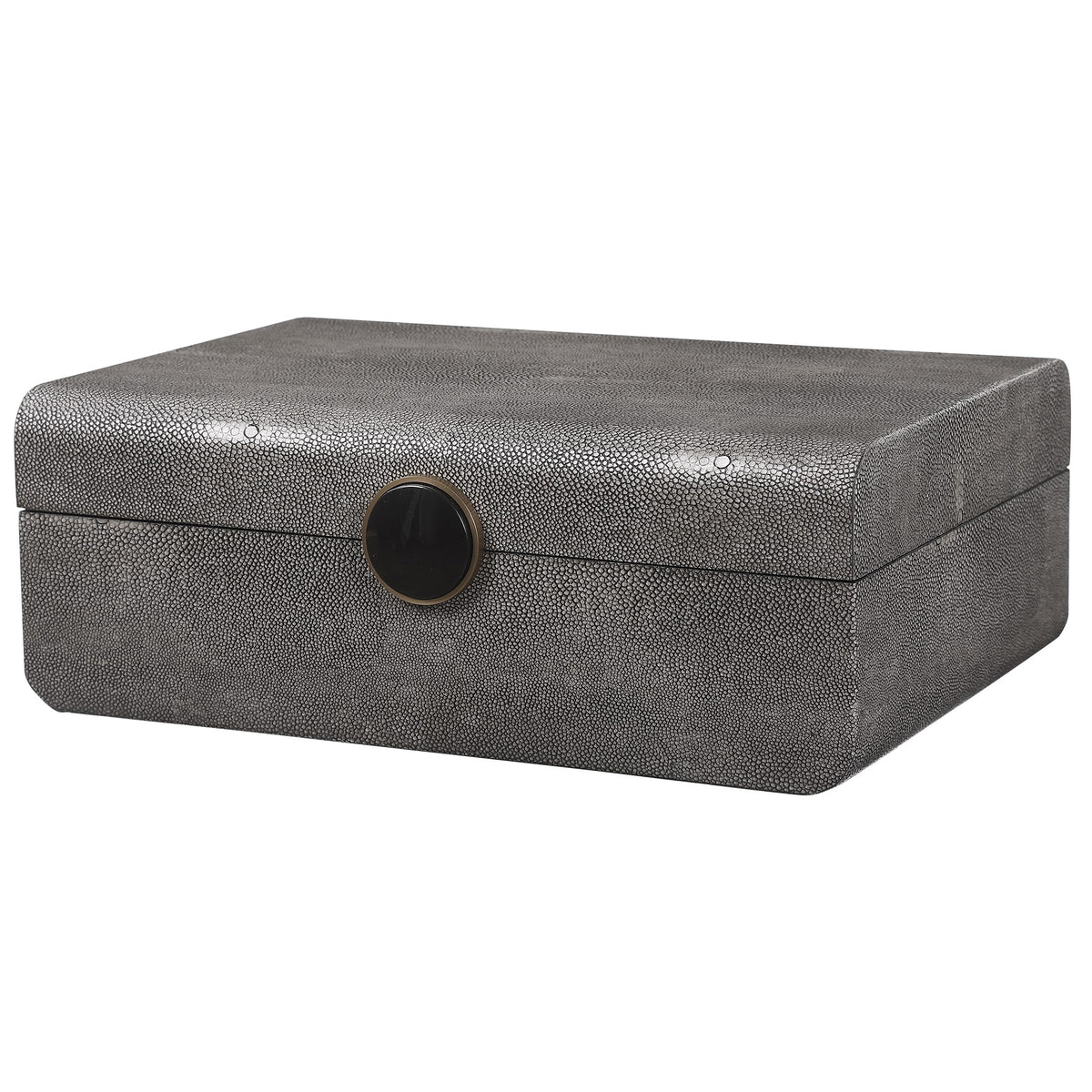 Lalique Art Deco Box – Smoke Grey Shagreen