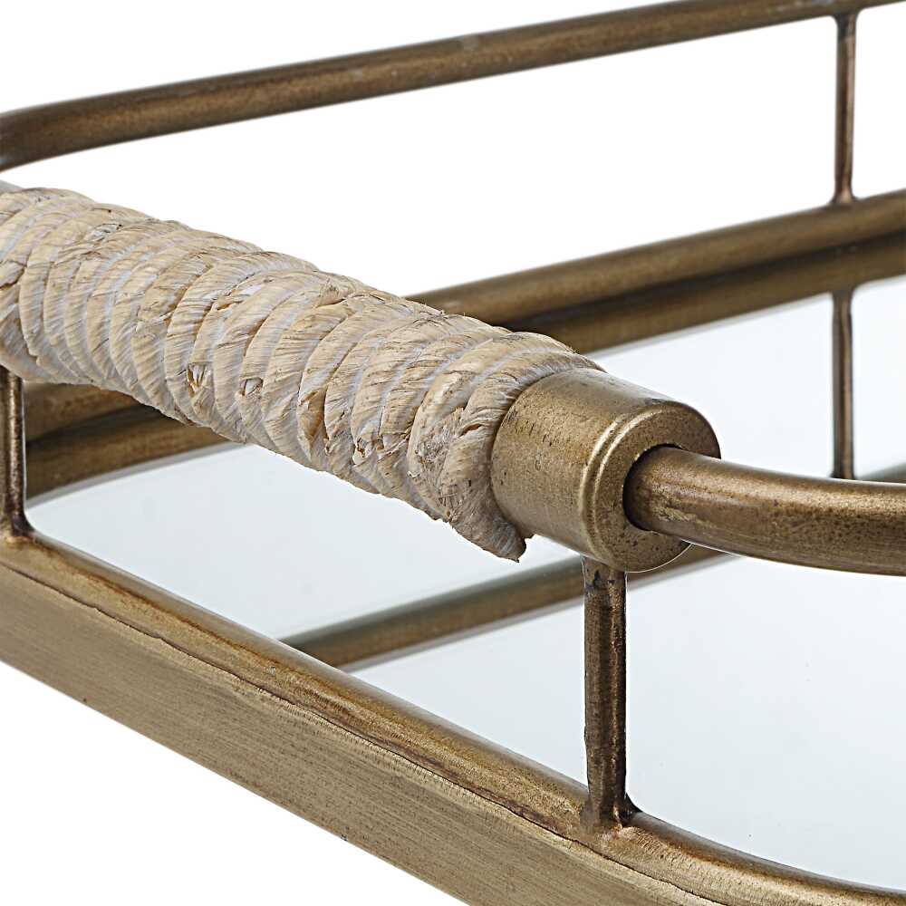 Rosea Brushed Gold Trays – Set of 2