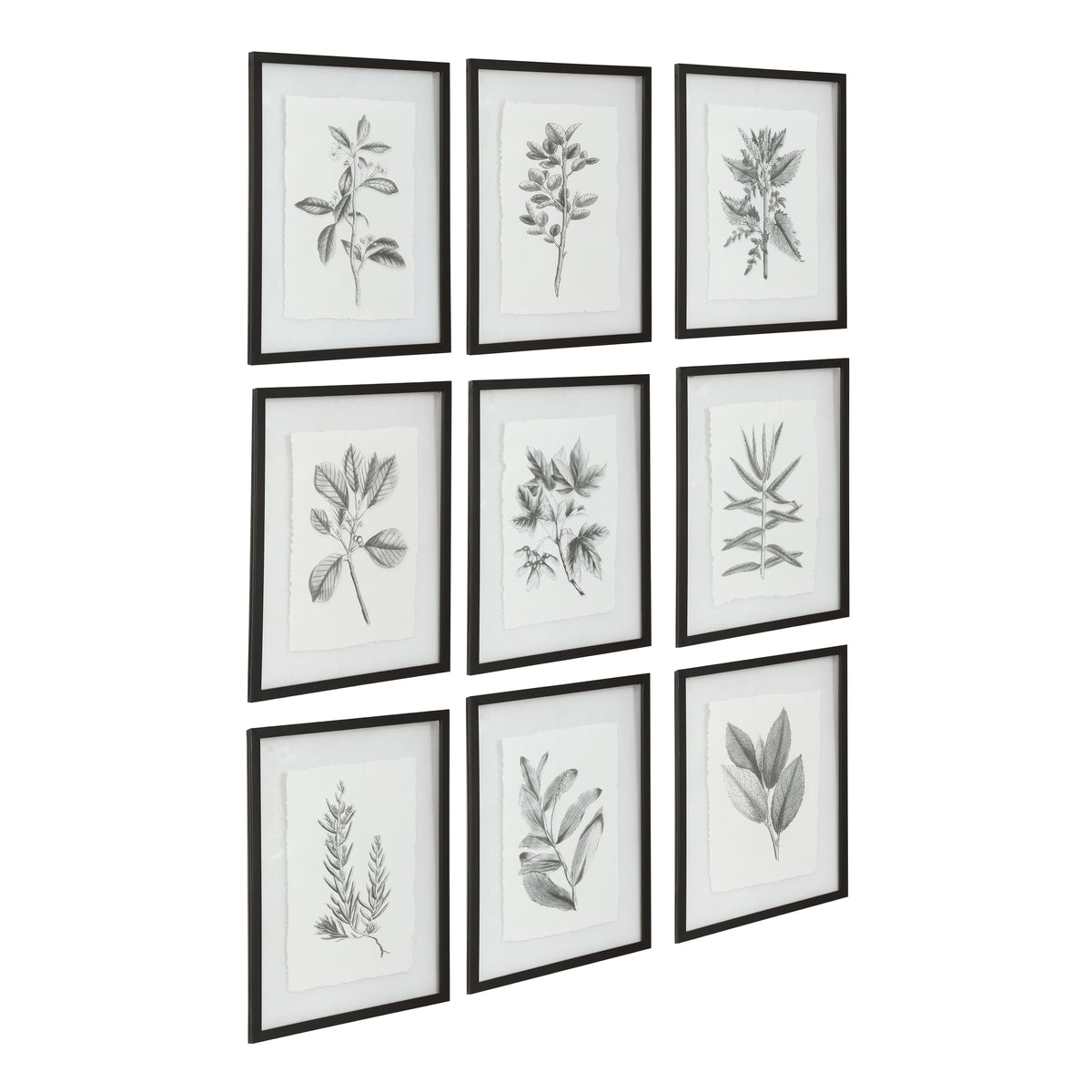 Farmhouse Florals Framed Prints, Set of 9