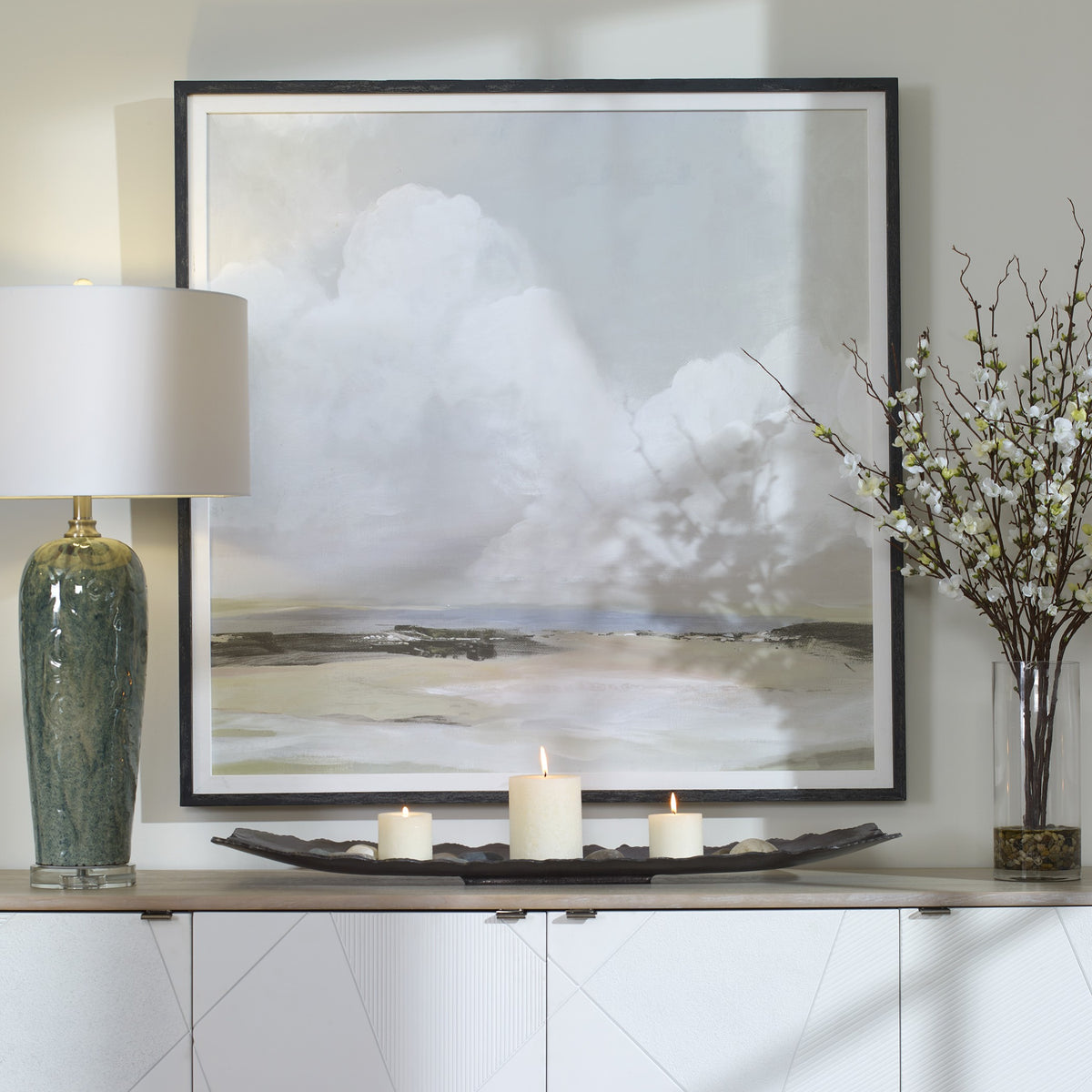 Soft Clouds Framed Print