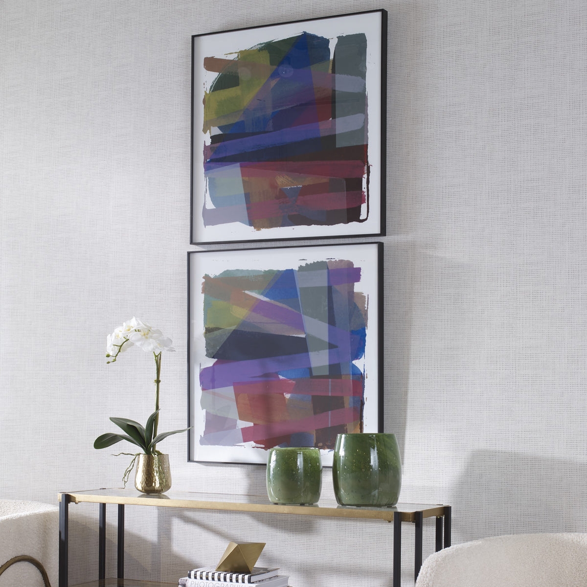 Vivacious Abstract Framed Prints – Set of 2